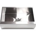 Contempo Living 36 in Single Bowl Zero Radius Well Angled Farm Apron Kitchen Sink Stainless Steel 16 Gauge HFS3622